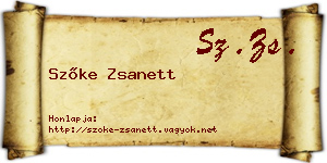 Szőke Zsanett névjegykártya