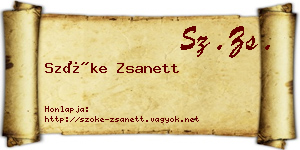 Szőke Zsanett névjegykártya