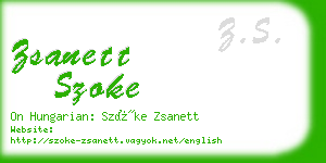 zsanett szoke business card